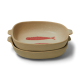 Madam Stoltz | Fish Stoneware Oven Dish - Off-White